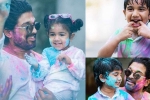 allu arjun family for holi, allu arjun biography, in pics allu arjun s adorable moments with family for holi is too cute to miss, Sneha reddy
