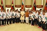 Narendra Modi, Narendra Modi, modi meets rio olympics bound athletes, Narinder batra