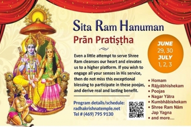 &quot;Sita Ram Hanuman Pran Pratistha&quot; by Radha Krishna Temple of Dallas