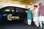 Toyota innovations, Toyota innovations, world s first flex fuel ethanol powered car launched in india, Petrol